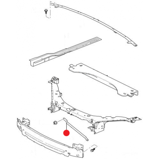 Распорка передней панели Jaguar XF 2008-2015 C2Z4222